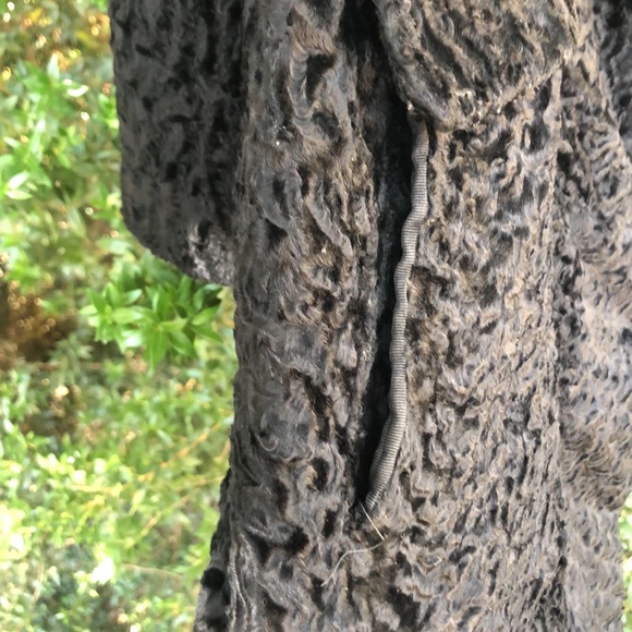 Vintage black double breasted fur coat - Picture 6 of 7